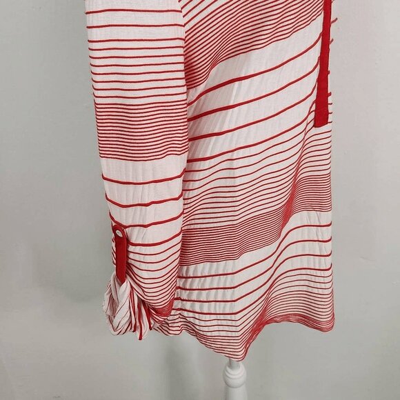 Sanctuary Red and White Stripe Tunic NWT XS Red Striped Knit Top - Picture 5 of 9